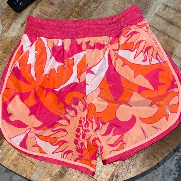 Free People Pink and Orange Athletic Shorts - Picture 1 of 1